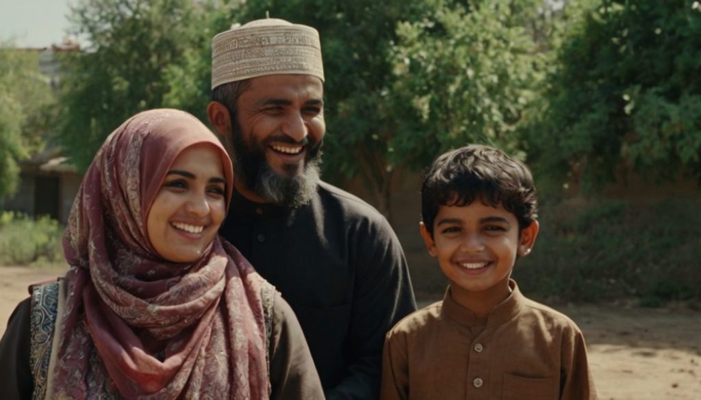 small muslim family